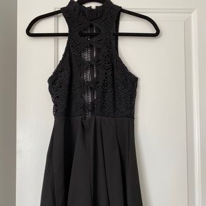 Women’s halter black flowy, mini dress